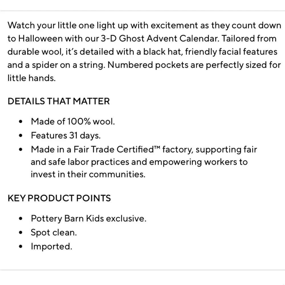 Pottery Barn Kids Ghost Pillow with Black Hat